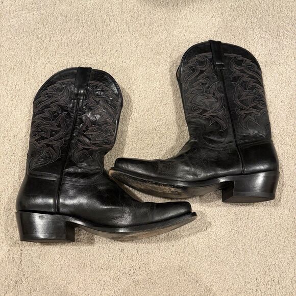 EUC Moonshine Spirit Men\'s Mad Cat Western Black Leather Boots Size 11 D main image 9